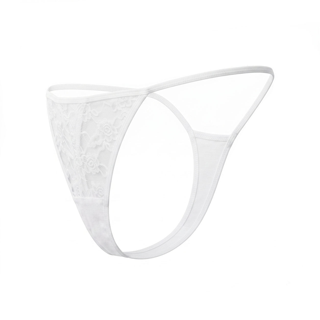 Women's Floral Lace Crotchless Lingerie Thong