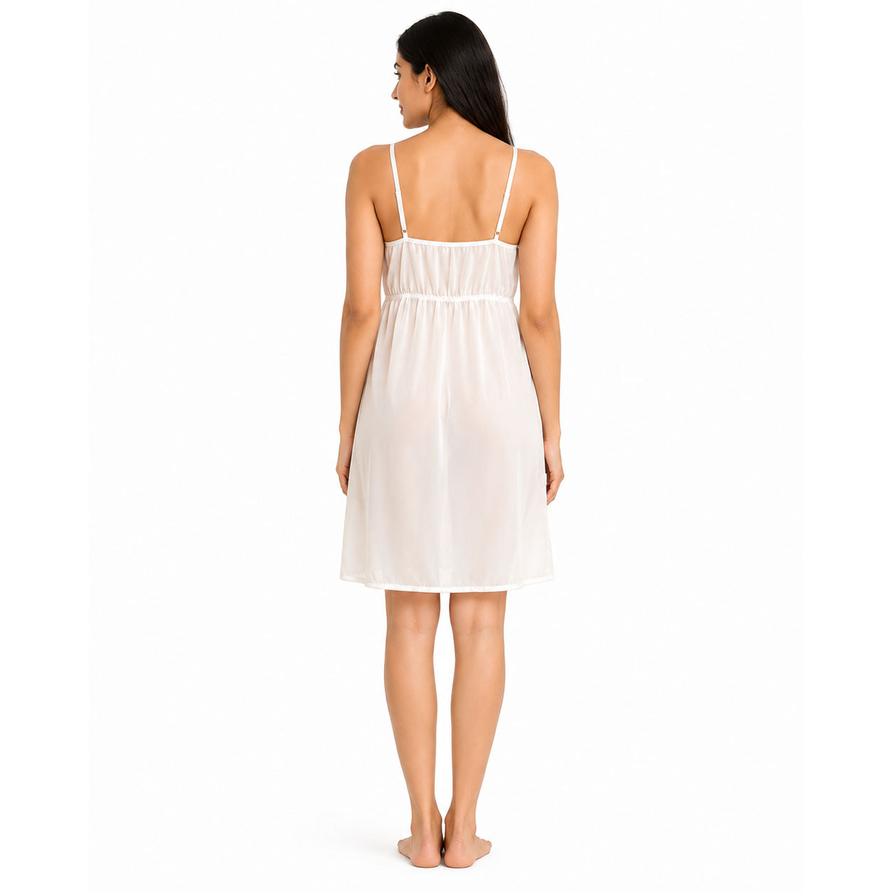 Women's Sheer Satin Finish Babydoll Nightdress