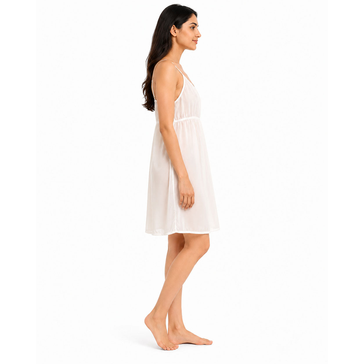 Women's Sheer Satin Finish Babydoll Nightdress