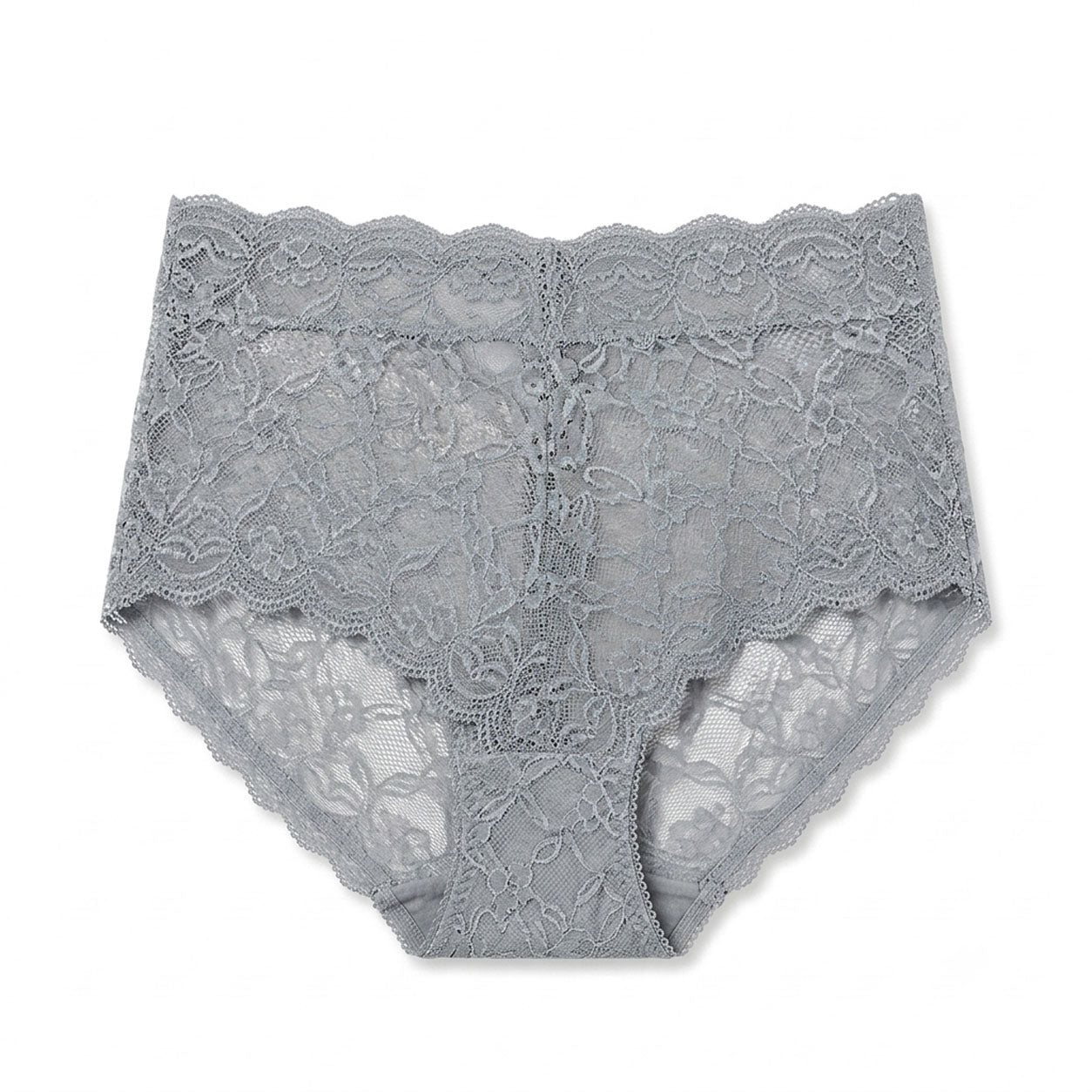 Women's Floral Lace Boyshort Panty – Grey