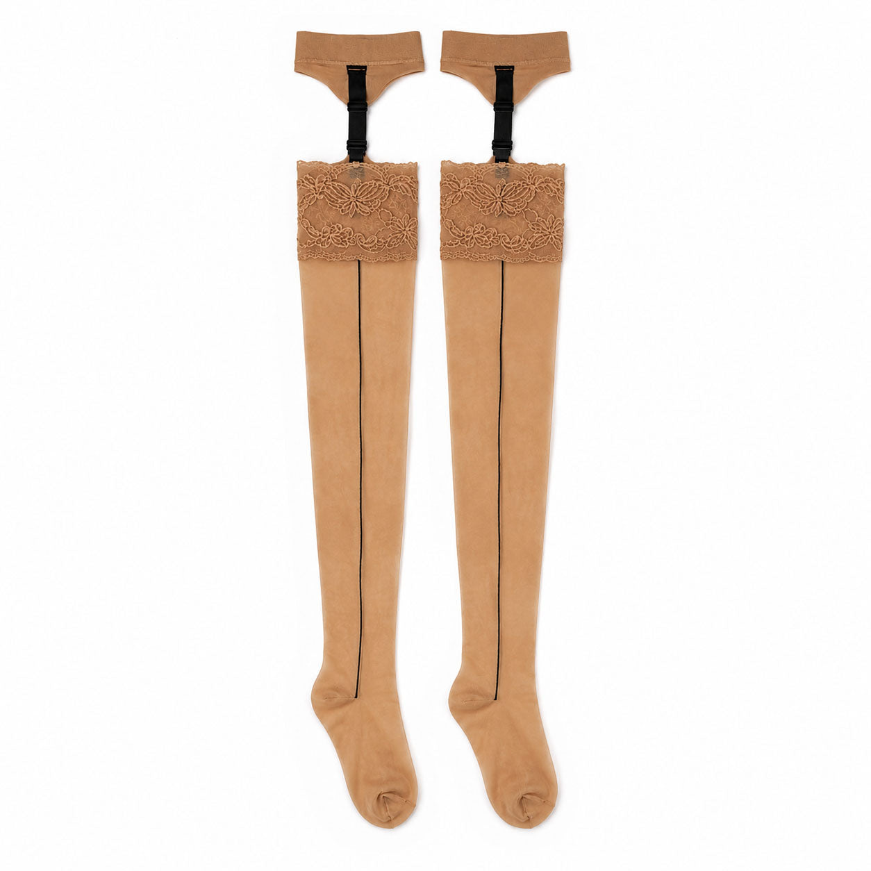 Women's Sheer Thigh-High Stockings with Reinforced Top Band