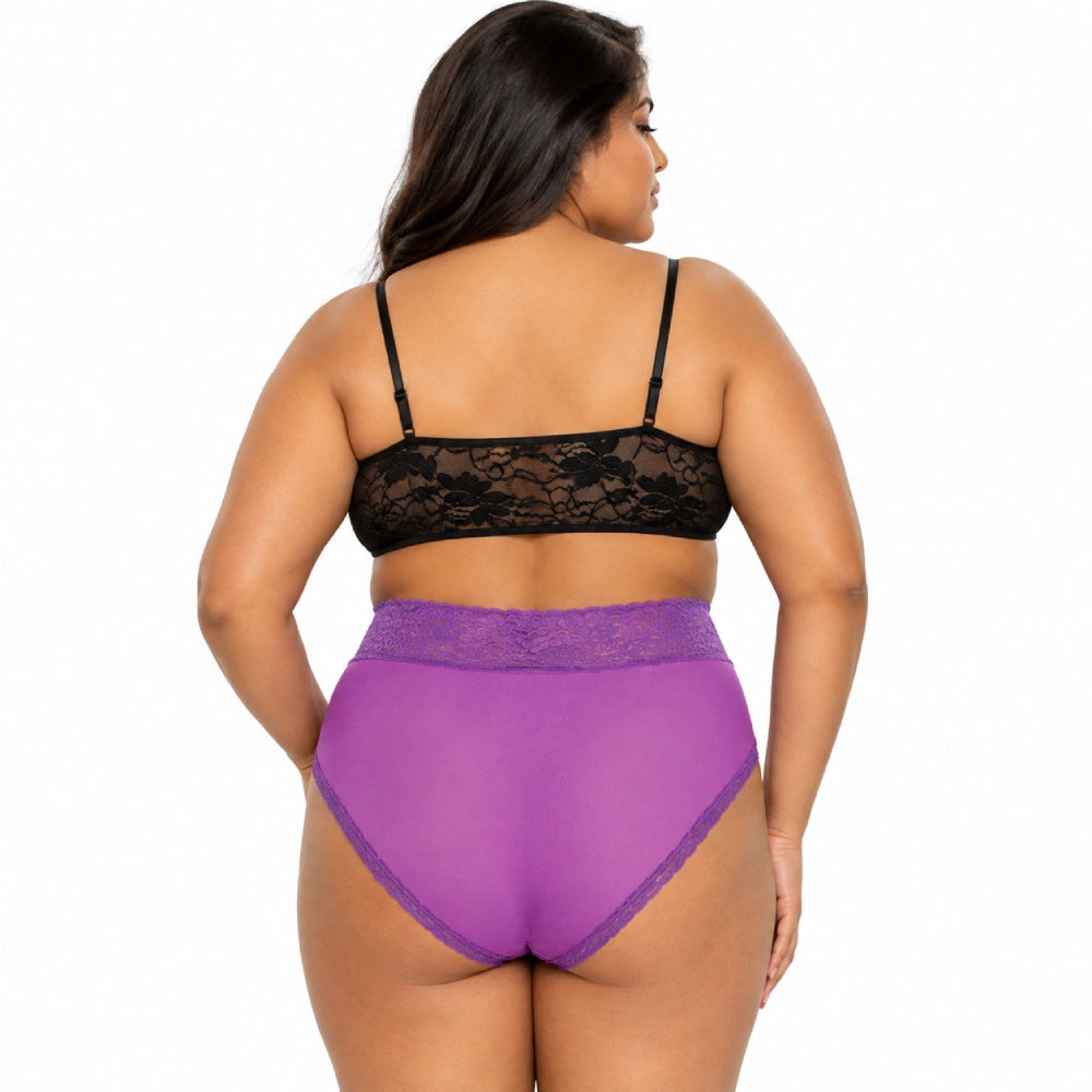 Women's Sheer Lace Wire-Free Bralette Bra – Soft Stretch Non-Padded Lingerie