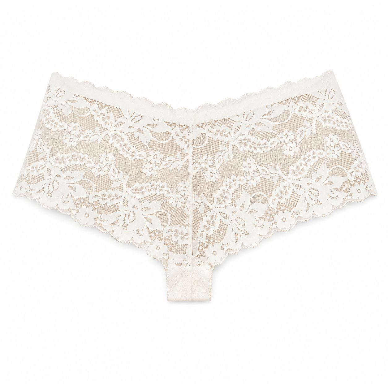 White Floral Lace Boyshort Panty