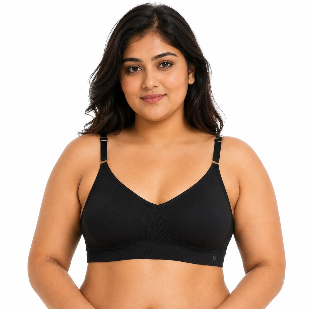 Women's Seamless Non-Padded Wire-Free Everyday Comfort Bra