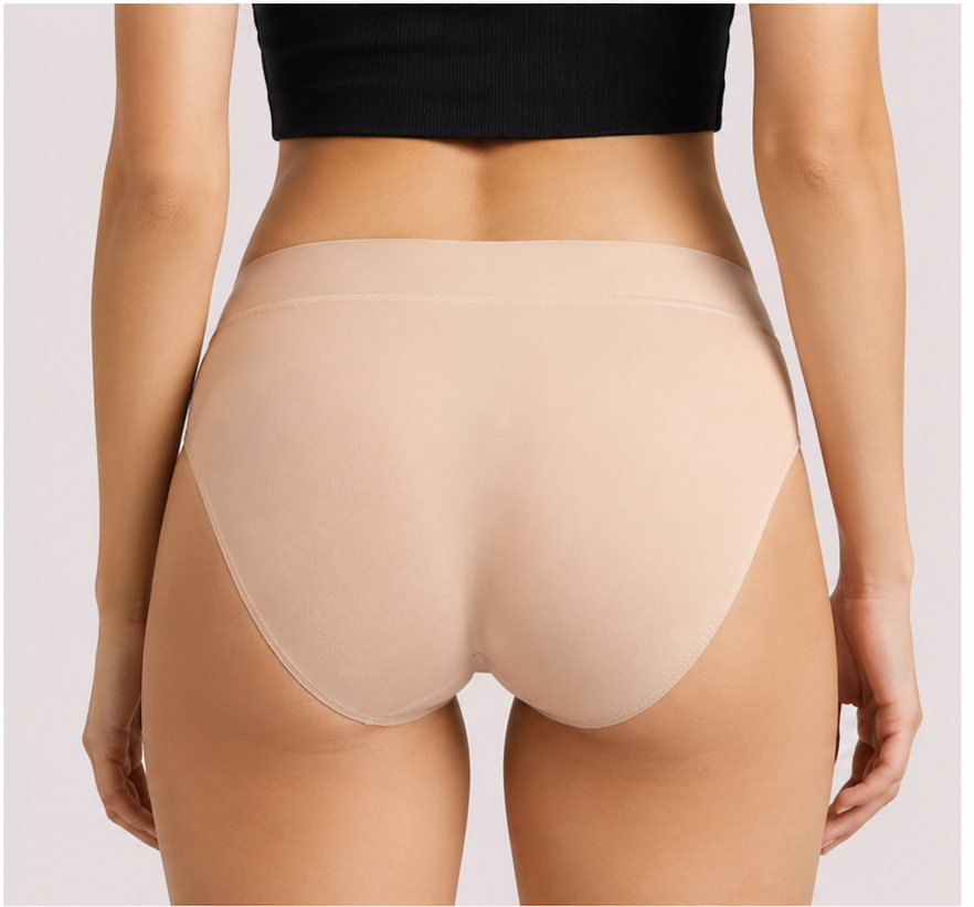 Women's Seamless No-Show Bikini Panties Pack of 2