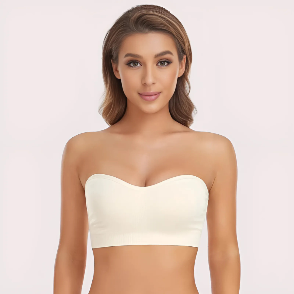 Sensual White Tube Bandeau Bra Top