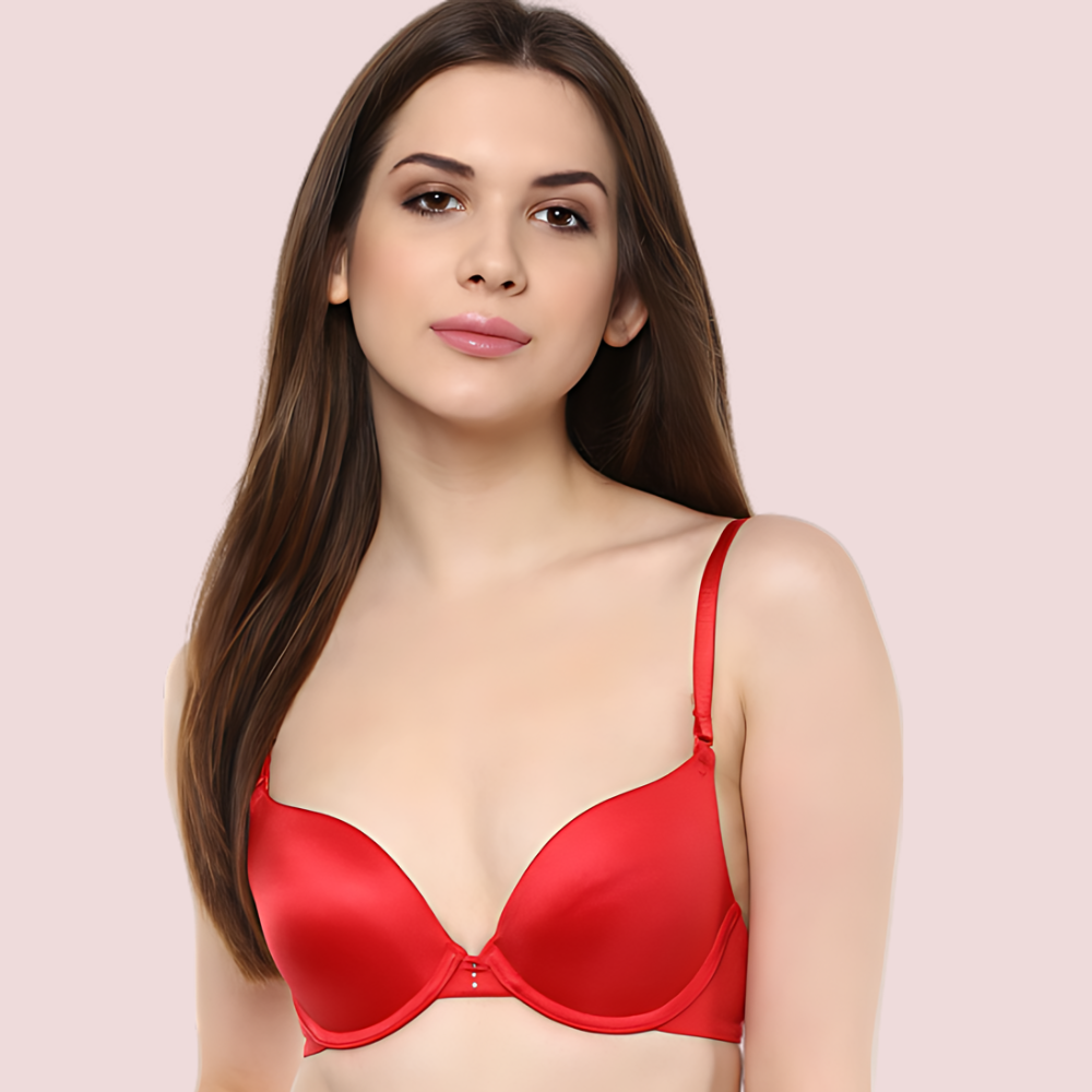 Smooth Sensual Hot Red Bridal Bra (Pk Of 2)