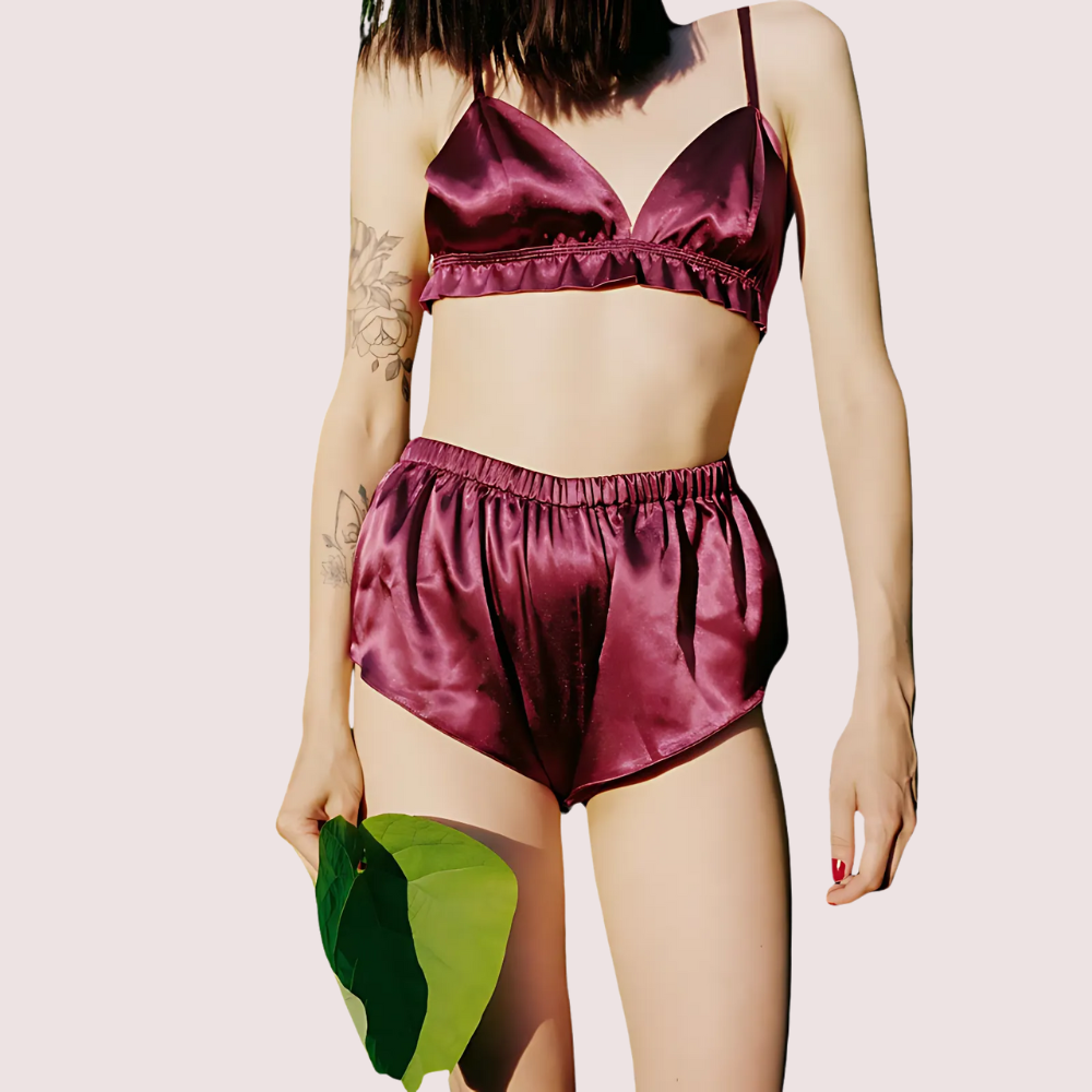 Women's Pure Silk Bra Set